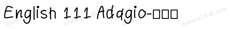 English 111 Adagio字体转换